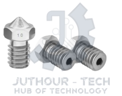 1mm E3D V5&V6 J-head Nozzles ( Stainless Steel ) Stand & Side