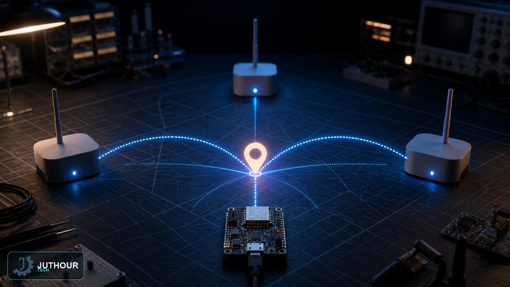 Engineering illustration: Tracking Location with NodeMCU Without a GPS Module