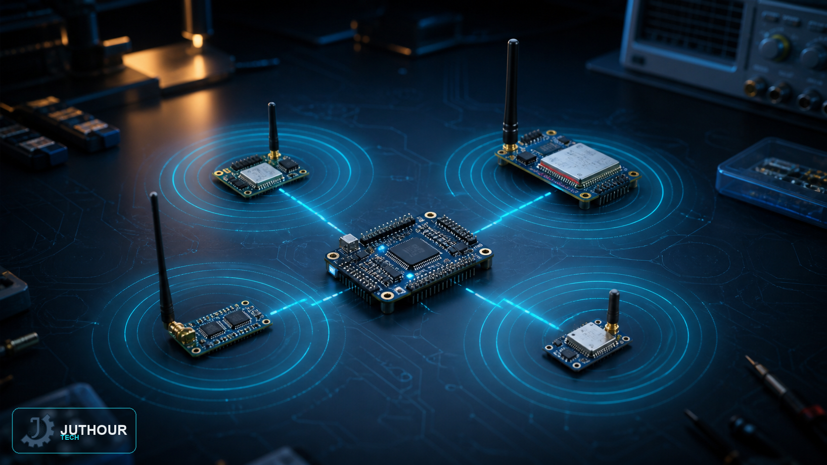 Engineering illustration: Wireless Communication Options for Microcontrollers