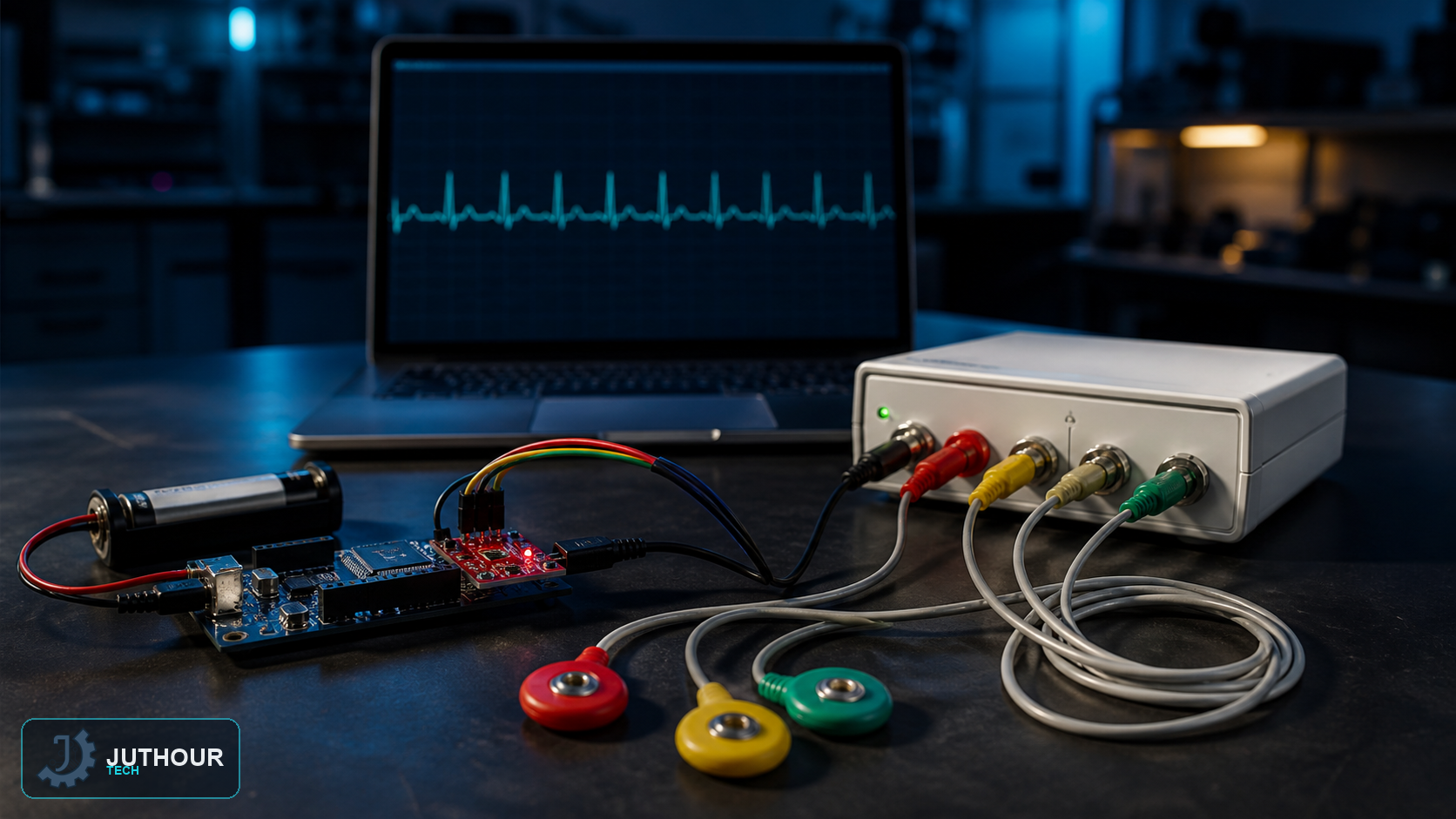 عرض إشارة ECG بوحدة AD8232 والأردوينو: تجربة تعليمية آمنة