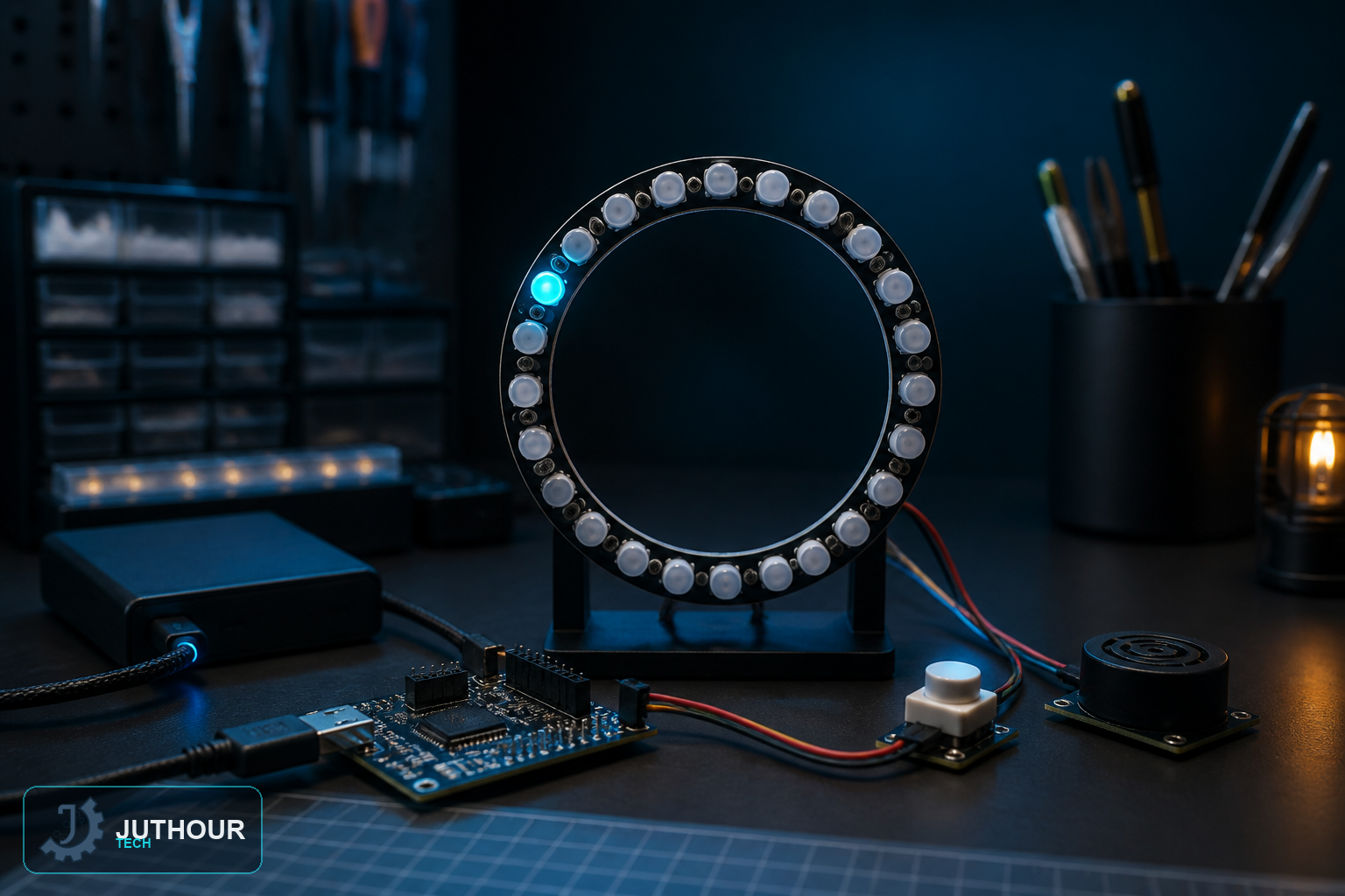 لعبة Mini Cyclone بحلقة WS2812 LED
