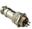 GX16- 5 Pole Metal Male Female Panel Connector Side