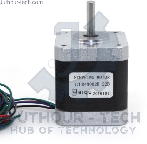 NEMA 17 STEPPER MOTOR, 48MM, HD48002_22B, Silver Black