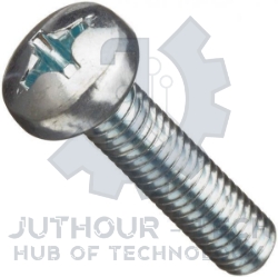 M5x20mm Phillips Steel Machine Screw Pan Head - Pack 50