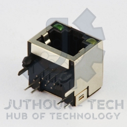 RJ45 - 8pin on PCB - Metal & LED
