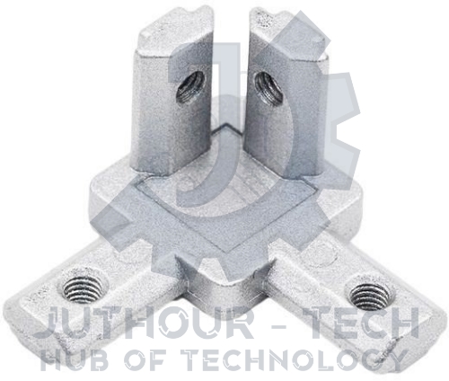 INDUSTRIAL ALUMINUM PROFILE 3030 EUROPEAN STANDARD THREE-DIMENSIONAL ANGLE CORNER CONNECTOR Front