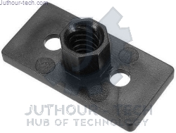 T8 8mm Lead 2mm Pitch T Thread POM Black Plastic Nut Plate For 3D Printer