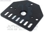 Threaded Rod Plate For Nema 23 Stepper Motor (Steel) Front