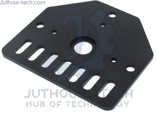 Threaded Rod Plate For Nema 23 Stepper Motor (Steel) Front