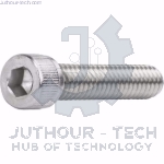 Picture of M5x18mm High Tensile Socket Head Cap Screws (White) - Pack 50