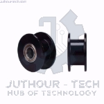GT2 5mm Bore Black Aluminum Toothless Timing Belt Idler Pulley