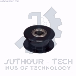 GT2 5mm Bore Black Aluminum Toothless Timing Belt Idler Pulley