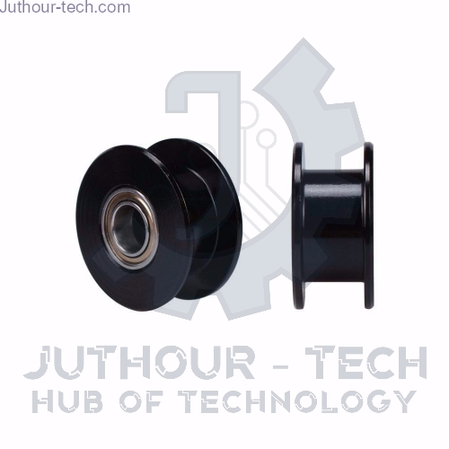 GT2 3mm Bore Black Aluminum Toothless Timing Belt Idler Pulley