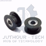 GT2 3mm Bore Black Aluminum Toothless Timing Belt Idler Pulley