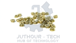 M2.5*5*3.5 - Brass Cylinder Knurled Round Molded-in Insert Embedded Nuts - pack of (5)