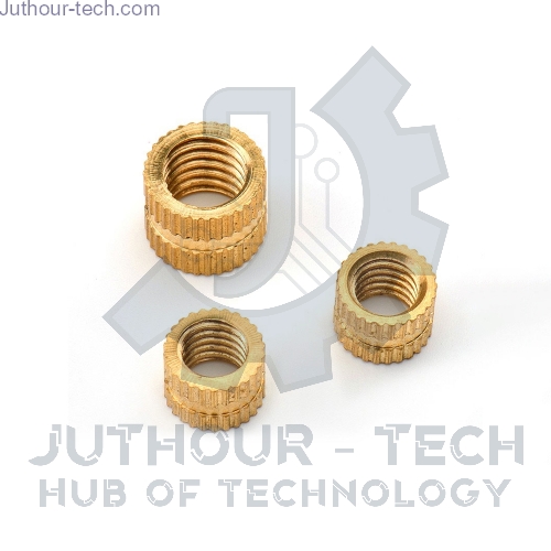 M3*7*5.3 - Brass Cylinder Knurled Round Molded-in Insert Embedded Nuts - pack of (5)