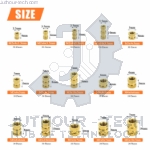 M3*7*5.3 - Brass Cylinder Knurled Round Molded-in Insert Embedded Nuts - pack of (5)