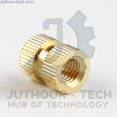 M4*4*5.2 - Brass Cylinder Knurled Round Molded-in Insert Embedded Nuts - pack of (5)