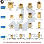 Picture of 50 Piece/Box Brass Cylinder Knurled Round Molded-in Insert Embedded Nuts
