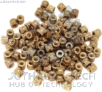 Picture of 50 Piece/Box Brass Cylinder Knurled Round Molded-in Insert Embedded Nuts