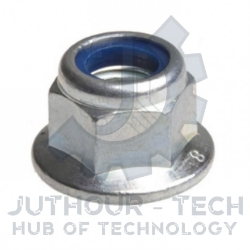 Nylon Insert  Flange Hex LockNut - M5	(Stainless Steel)