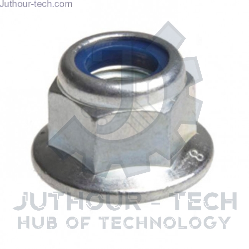 Nylon Insert  Flange Hex LockNut - M5	(Stainless Steel)