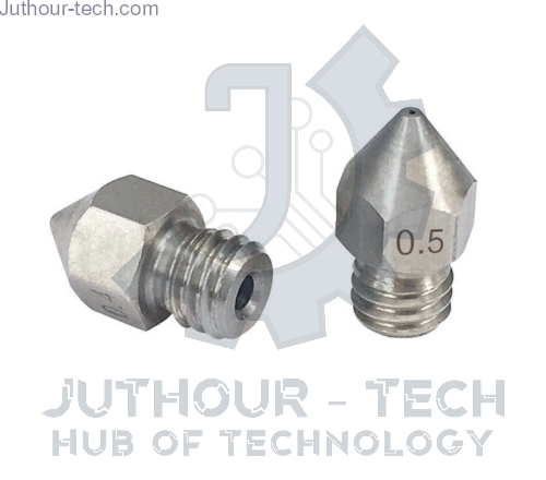 0.6mm MK8 Extruder Nozzle ( Stainless Steel ) Stand & Side