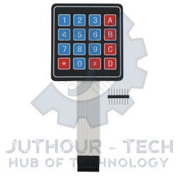 A flexible 4x4 keyboard compatible with Arduino used in electronic locks projects