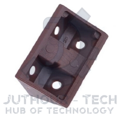 10 Plastic Corner Angle Brackets 90 Degree (Dark Brown) With Cover Bottom