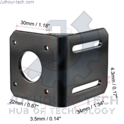 NEMA 17 Stepper Motor L Holder Mount ( Steel )