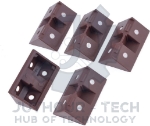 10 Plastic Corner Angle Brackets 90 Degree (Dark Red) With Cover