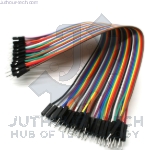 40PCS Jumper Wire Cable 1P-1P Male to Male - Length 20cm - For Arduino