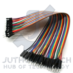 40PCS Jumper Wire Cable 1P-1P Male to Male - Length 20cm - For Arduino