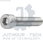 M3x40mm High Tensile Socket Head Cap Screws (White) - Pack 50