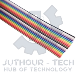 10 Pin Color Rainbow Ribbon Wire Cable Flat 1.27mm Pitch (1m)