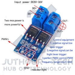 15A 400W MOSFET Trigger Switch Drive Module With PWM Regulator Control