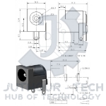 DC Power 2.1mm Connector on PCB