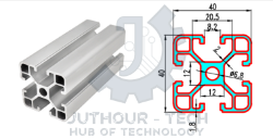 V-Slot 40x40 Linear Rail 1000mm