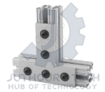 T Joining Plate Flat Silver (Aluminum)