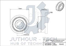 F624zz bearing 4x13x5 Flanged