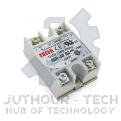 SSR-40DA (Solid State Relay 40A) Input 3-32Vdc / Output 24-380Vac