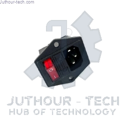AC Power Connector With Fuse Holder And Switch 3 Pin