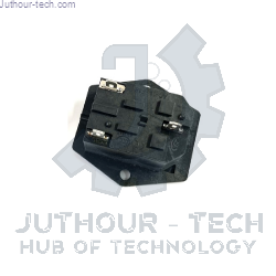 AC Power Connector With Fuse Holder And Switch 3 Pin