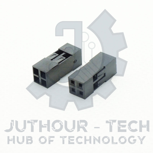 2x2P DuPont Plastic Terminal Housing Double Row 2.54mm – 4 pin (5 PCS)