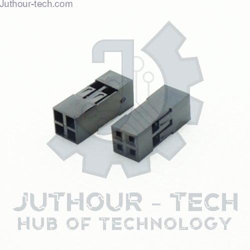 2x2P DuPont Plastic Terminal Housing Double Row 2.54mm – 4 pin (5 PCS)