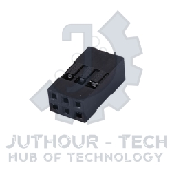 2x3P DuPont Plastic Terminal Housing Double Row 2.54mm – 6 pin (5 PCS)