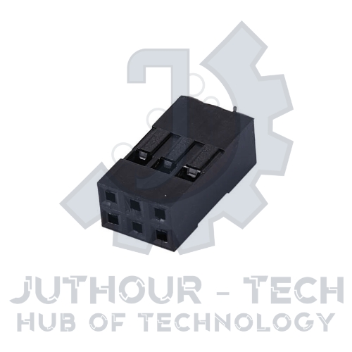 2x3P DuPont Plastic Terminal Housing Double Row 2.54mm – 6 pin (5 PCS)