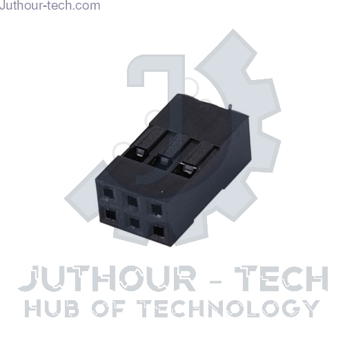 2x3P DuPont Plastic Terminal Housing Double Row 2.54mm – 6 pin (5 PCS)