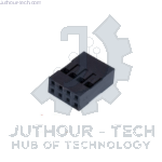 2x4P DuPont Plastic Terminal Housing Double Row 2.54mm – 8 pin (5 PCS)