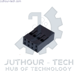 2x4P DuPont Plastic Terminal Housing Double Row 2.54mm – 8 pin (5 PCS)